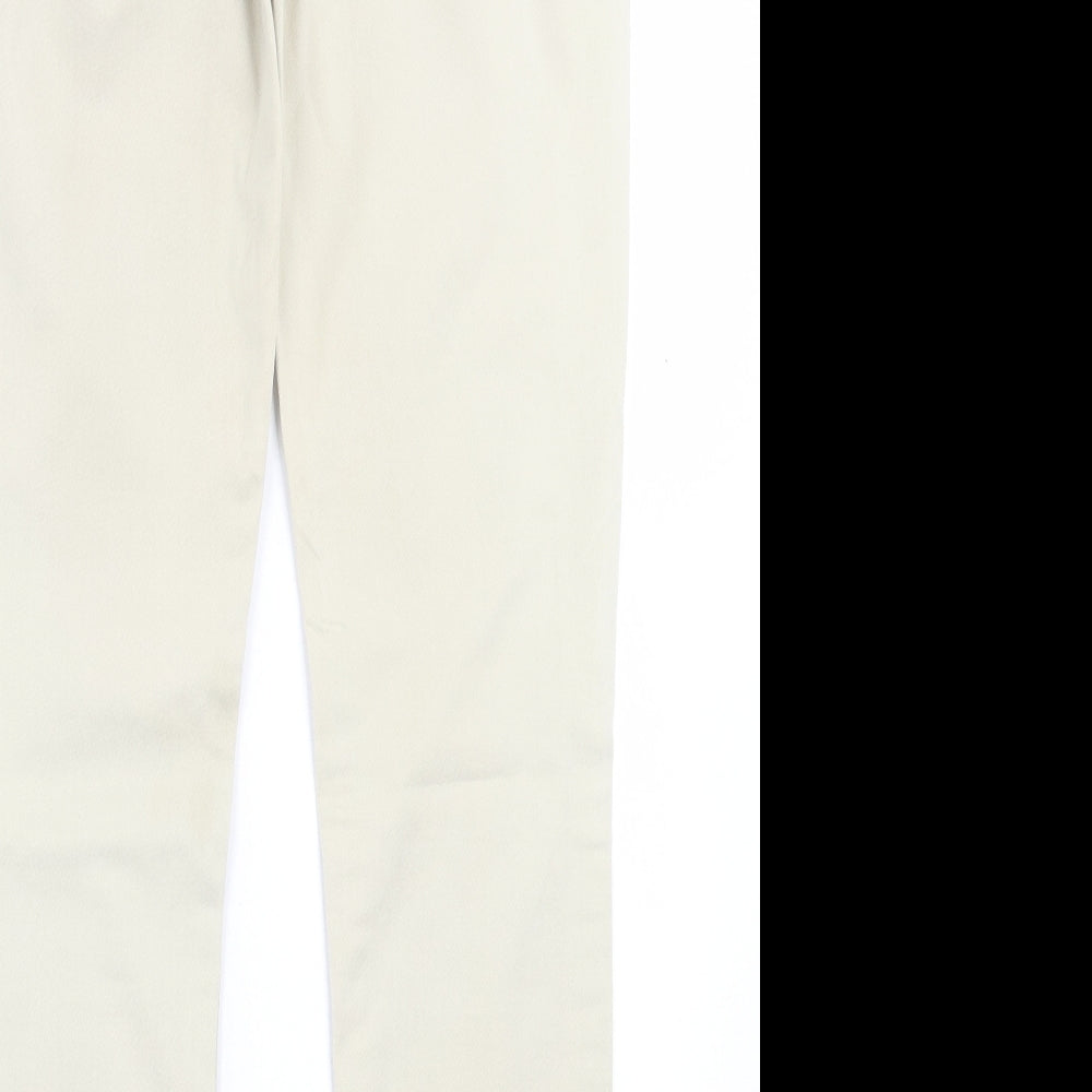 Monsoon Womens Beige  Cotton Straight Jeans Size 8 L27 in Regular Button