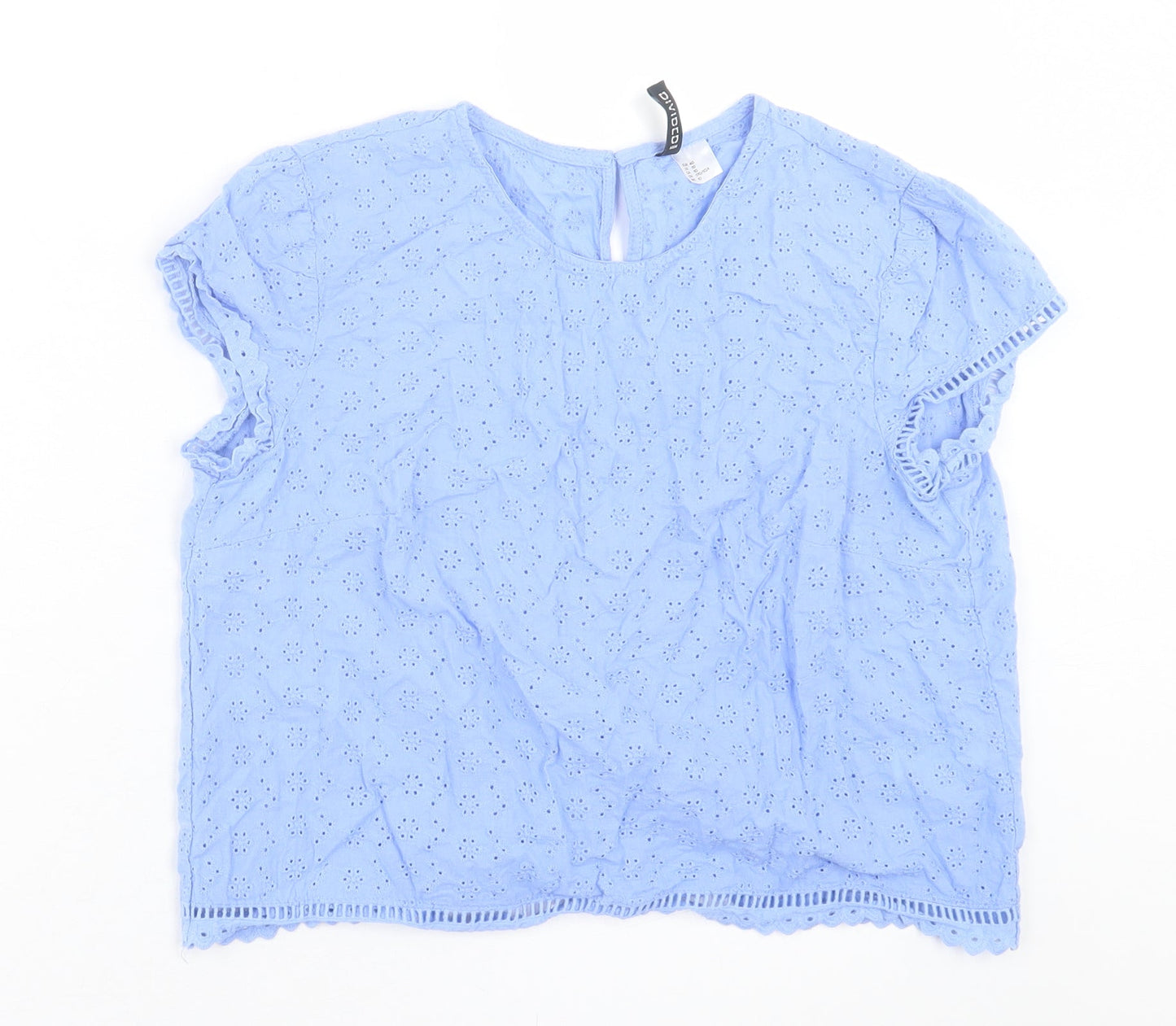 Womens UK Size 14 H&M Purple Cropped T-Shirt