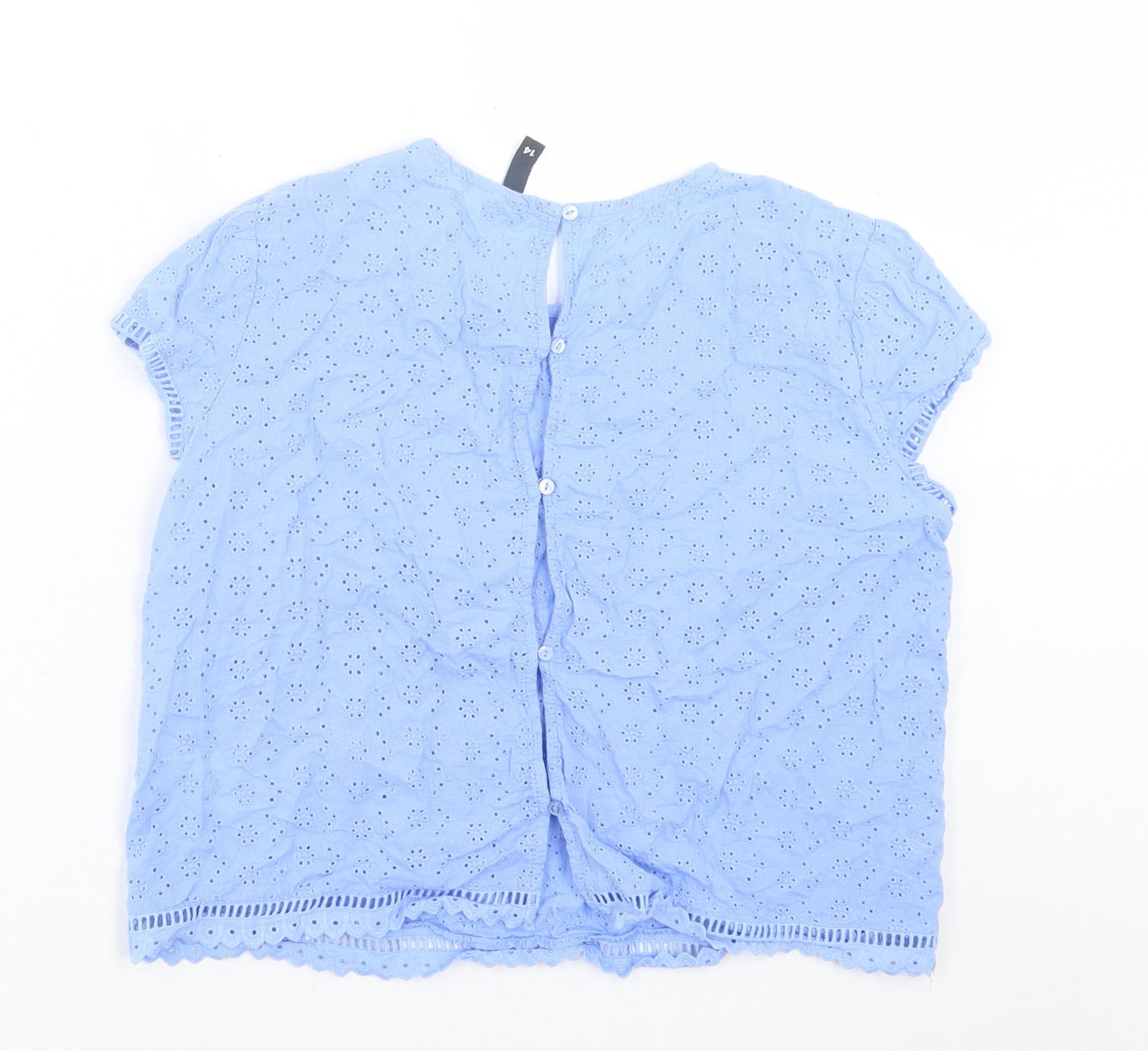 Womens UK Size 14 H&M Purple Cropped T-Shirt