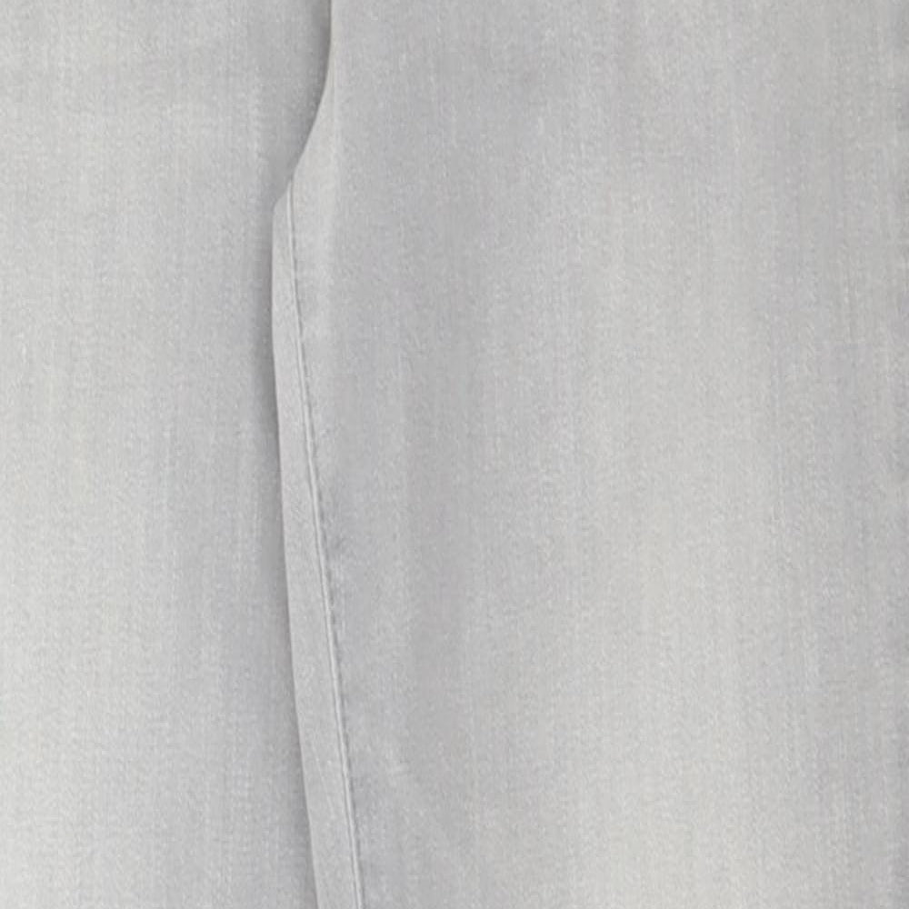 RJR.John Rocha Womens Grey  Cotton Straight Jeans Size 12 L30 in Regular Button