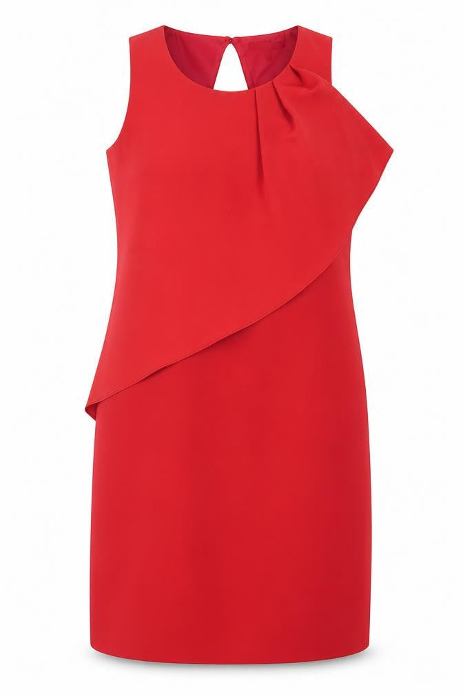 NEXT Womens Red  Polyester A-Line  Size 8  Crew Neck Button