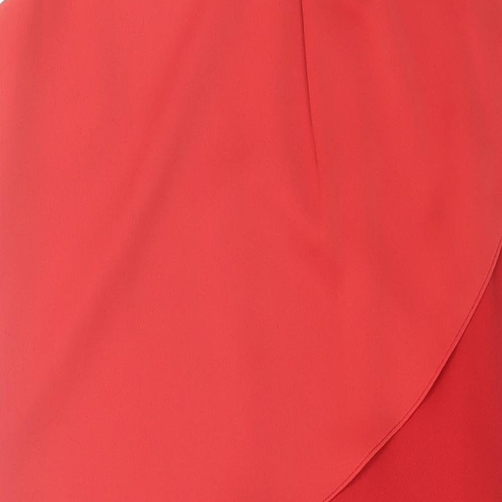 NEXT Womens Red  Polyester A-Line  Size 8  Crew Neck Button