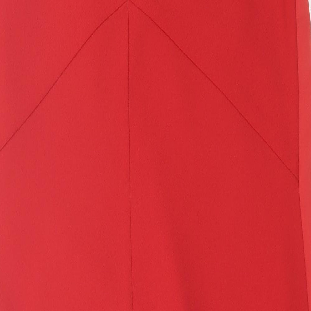 NEXT Womens Red  Polyester A-Line  Size 8  Crew Neck Button