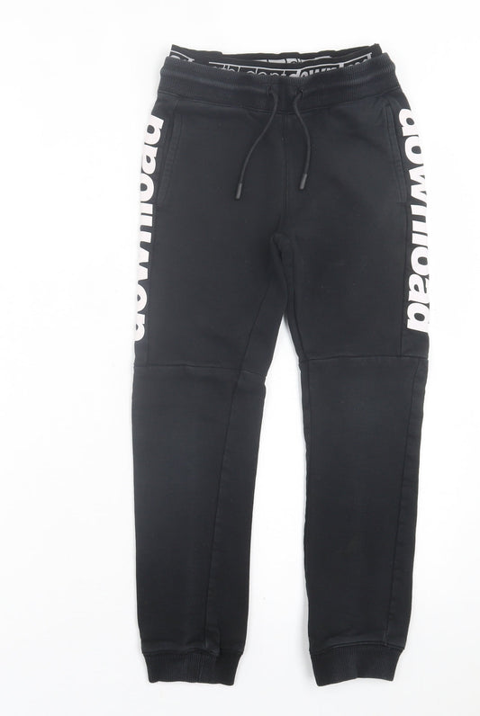 athletic dept Boys Black  Cotton Jogger Trousers Size 9 Months  Regular Tie