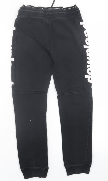 athletic dept Boys Black  Cotton Jogger Trousers Size 9 Months  Regular Tie