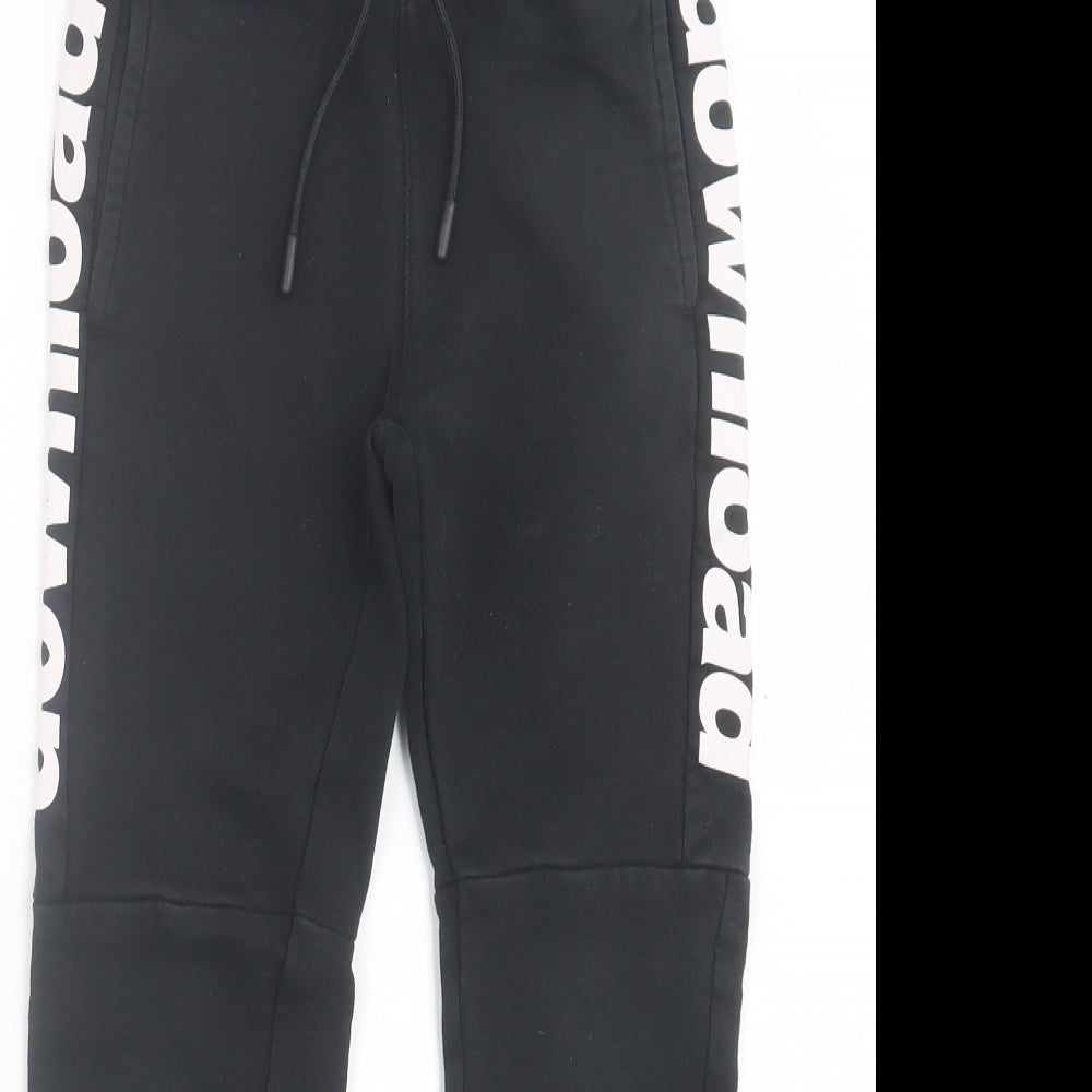 athletic dept Boys Black  Cotton Jogger Trousers Size 9 Months  Regular Tie