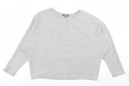 Primark Womens Grey  Polyester Basic T-Shirt Size S Crew Neck