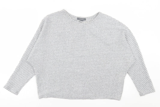 Primark Womens Grey  Polyester Basic T-Shirt Size S Crew Neck