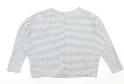 Primark Womens Grey  Polyester Basic T-Shirt Size S Crew Neck