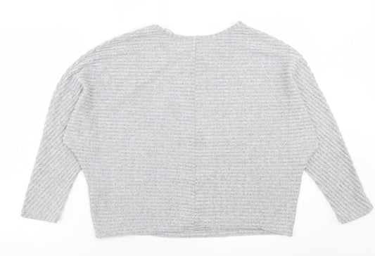 Primark Womens Grey  Polyester Basic T-Shirt Size S Crew Neck