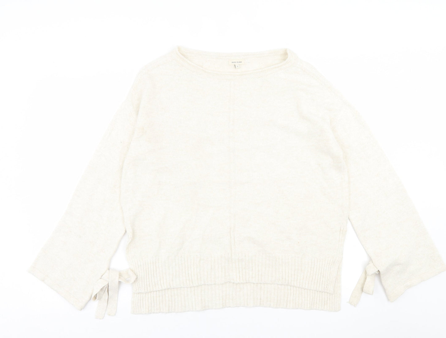Womens UK Size S River Island Beige Pullover Jumper
