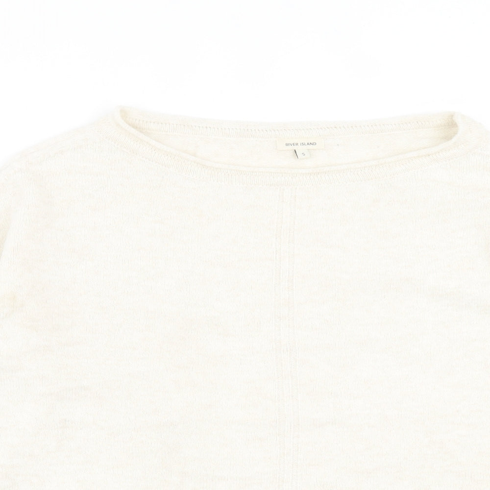Womens UK Size S River Island Beige Pullover Jumper