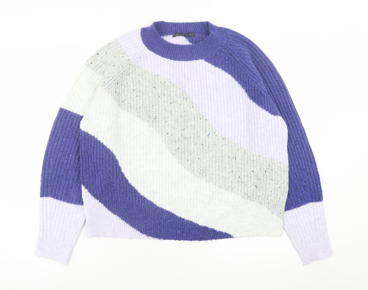 Womens UK Size M marks and Purple Pullover Jumper