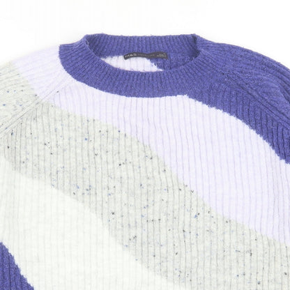 Womens UK Size M marks and Purple Pullover Jumper
