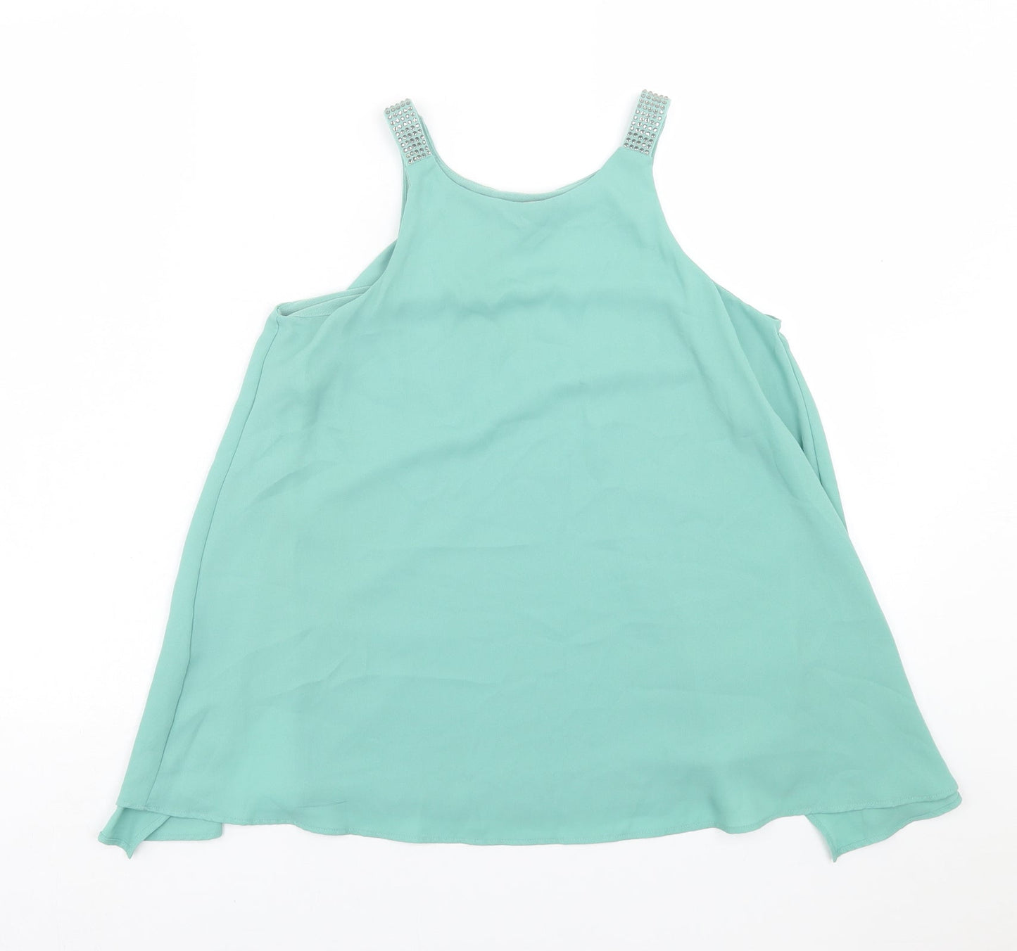 Womens UK Size 6 NEXT Green Basic Tank