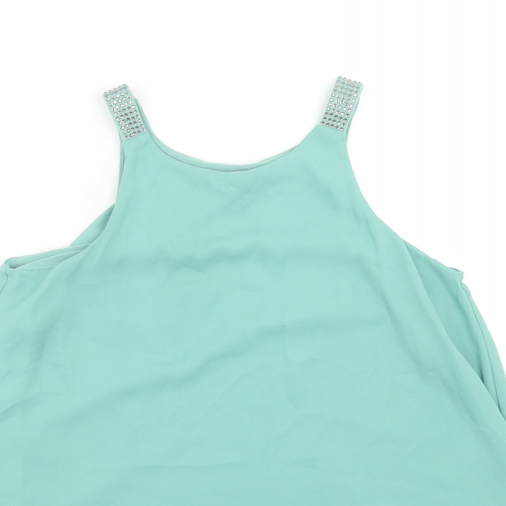 Womens UK Size 6 NEXT Green Basic Tank