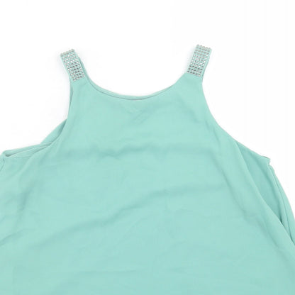 Womens UK Size 6 NEXT Green Basic Tank
