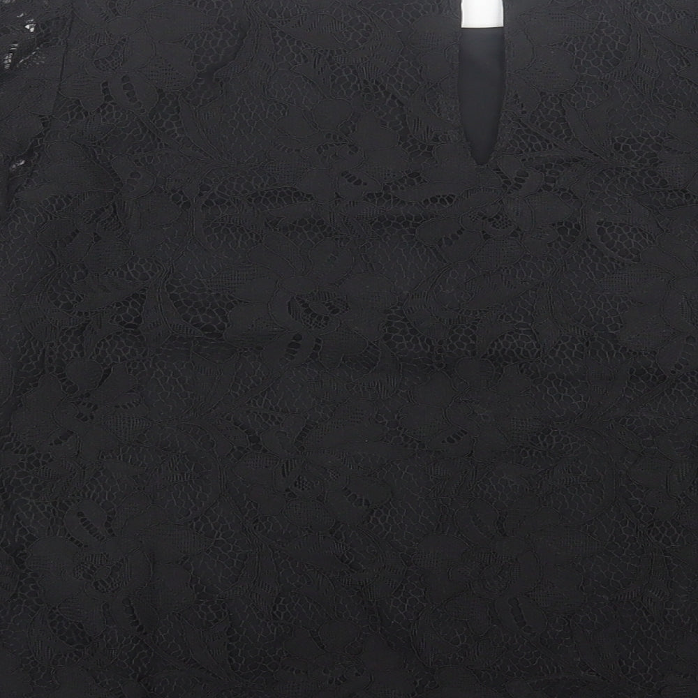 Womens UK Size M VERO MODA Black Basic Blouse