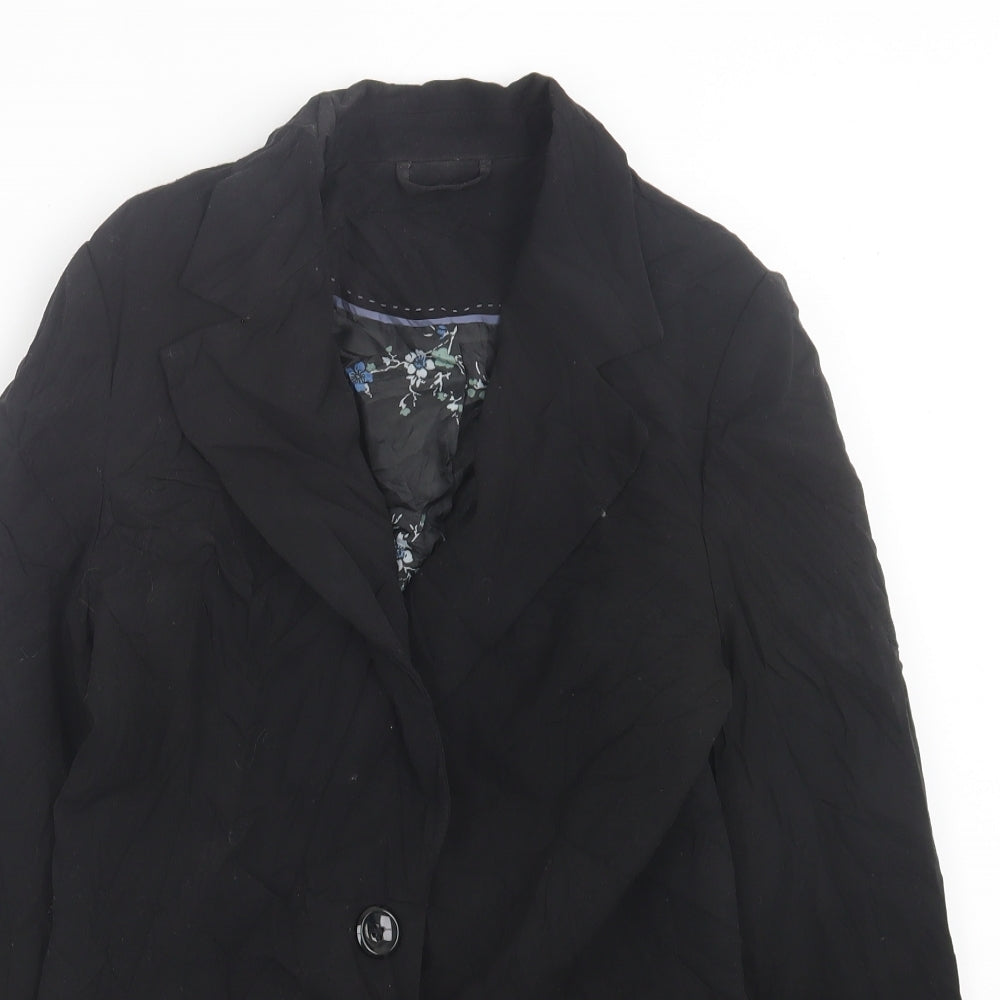 New Look Womens Black   Jacket Blazer Size 14  Button