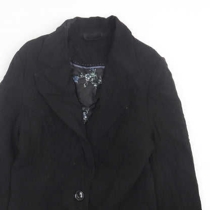 New Look Womens Black   Jacket Blazer Size 14  Button