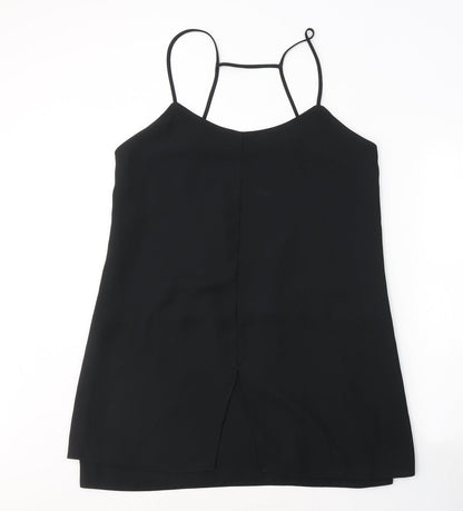 Preworn Womens Black  Polyester Bodycon  Size M  Square Neck Pullover