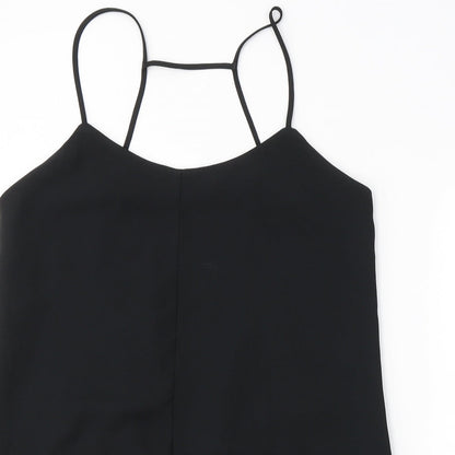 Preworn Womens Black  Polyester Bodycon  Size M  Square Neck Pullover