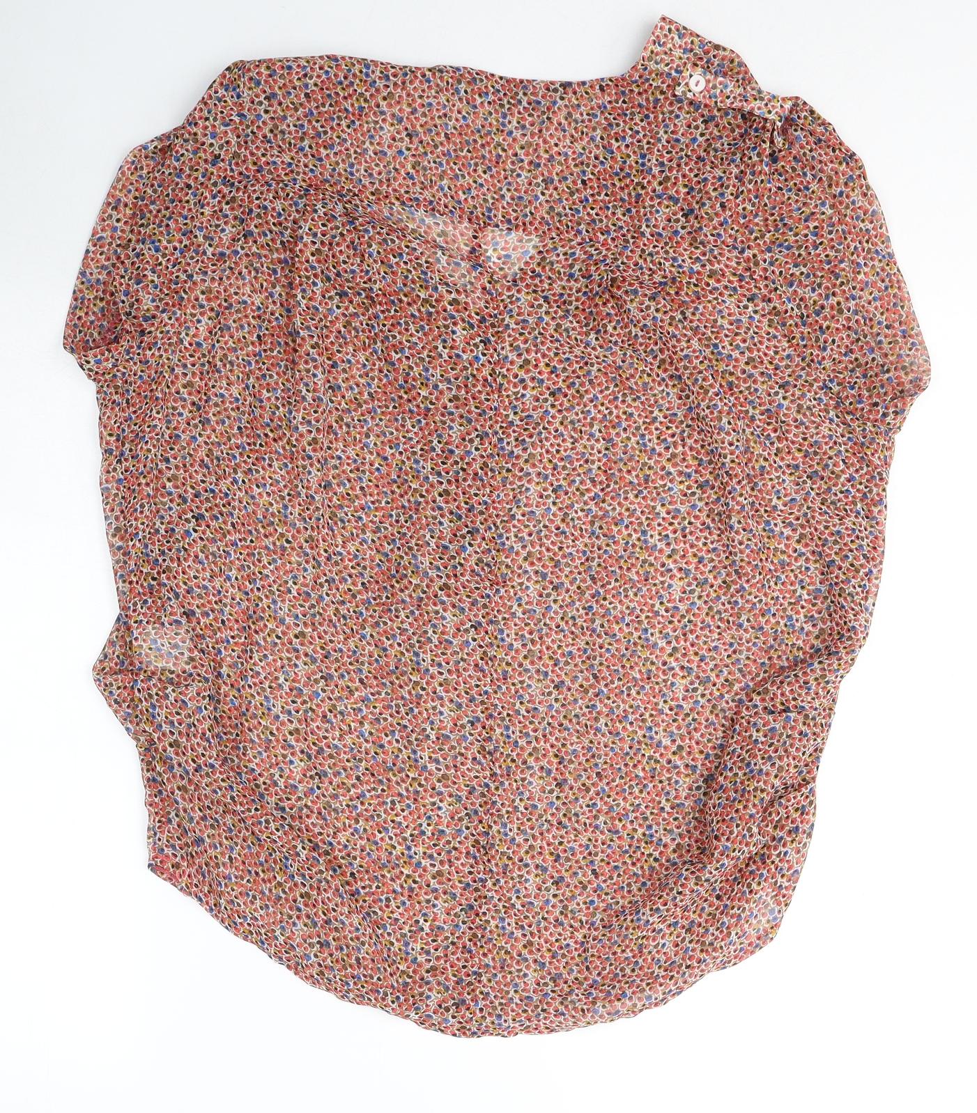 Womens UK Size 12 Luxzuz Red Basic Blouse