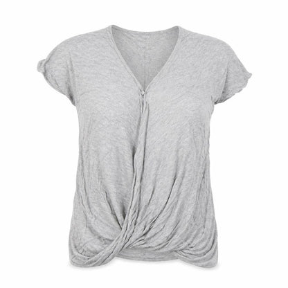 Womens UK Size 8 Topshop Grey Basic T-Shirt