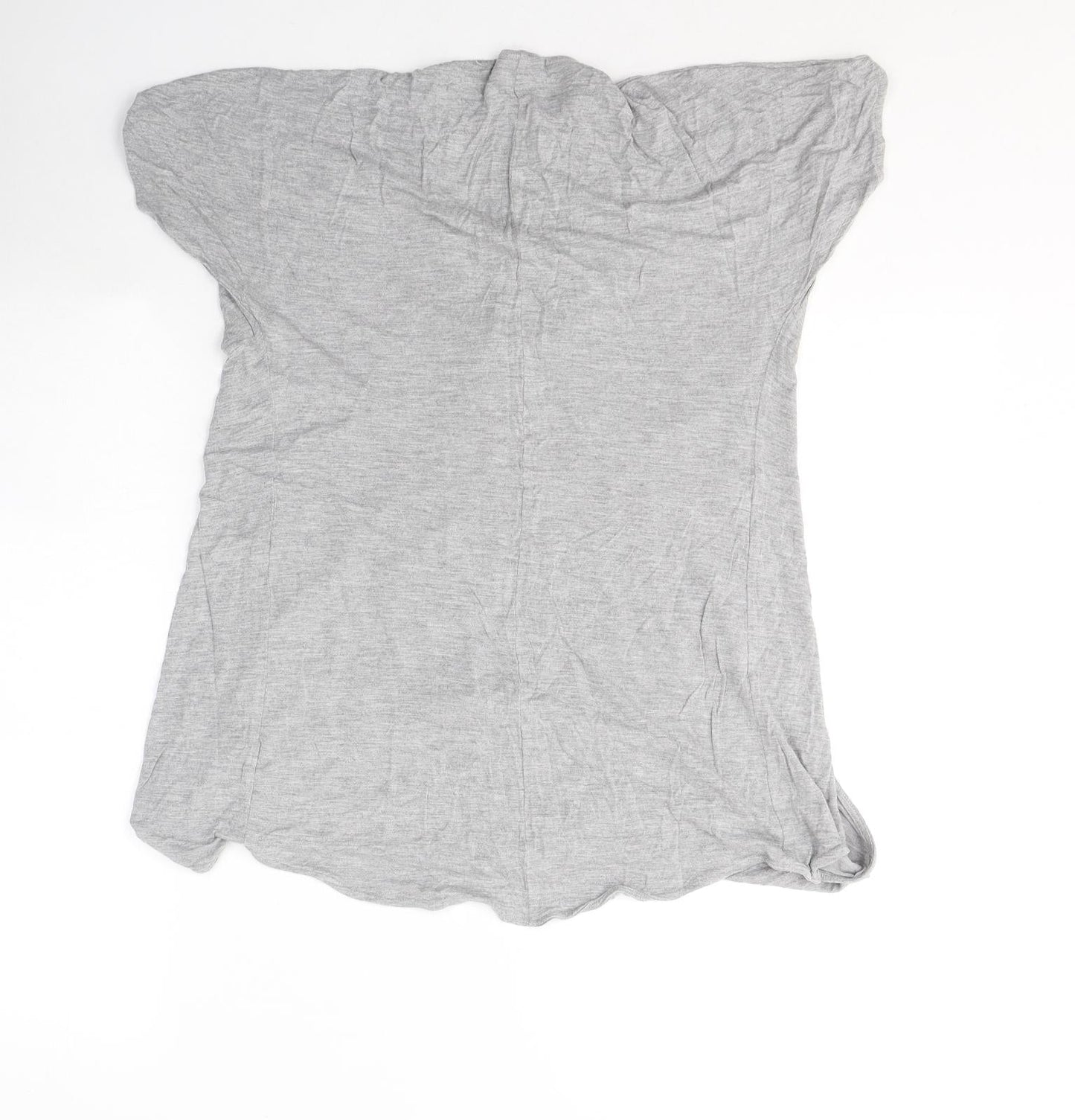 Womens UK Size 8 Topshop Grey Basic T-Shirt