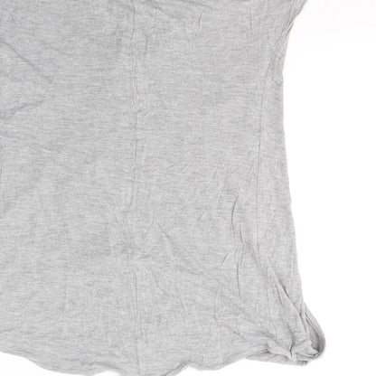 Womens UK Size 8 Topshop Grey Basic T-Shirt
