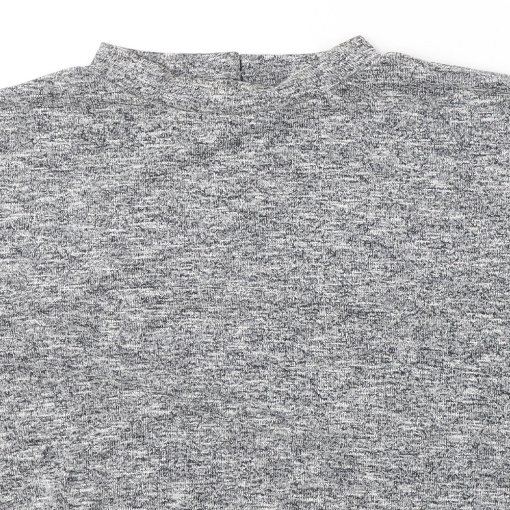 F&F Womens Grey  Viscose Basic Blouse Size 12 Round Neck