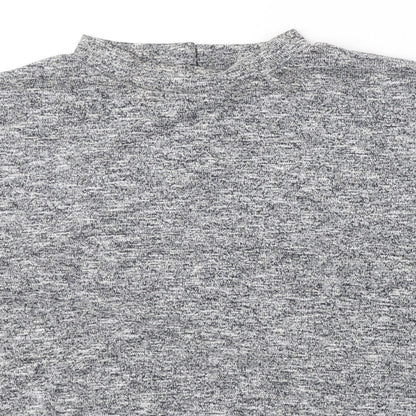 F&F Womens Grey  Viscose Basic Blouse Size 12 Round Neck