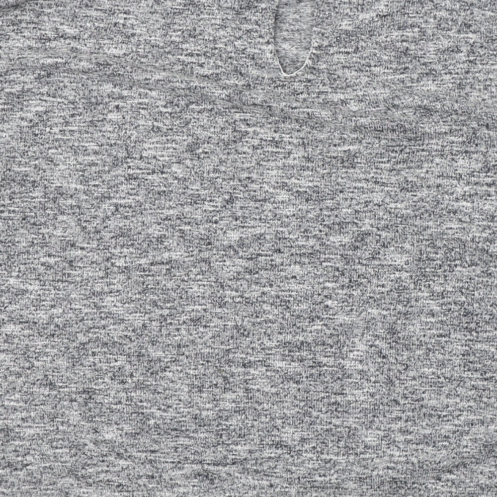 F&F Womens Grey  Viscose Basic Blouse Size 12 Round Neck