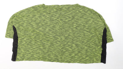 Womens UK Size 10 River Island Green Jersey T-Shirt