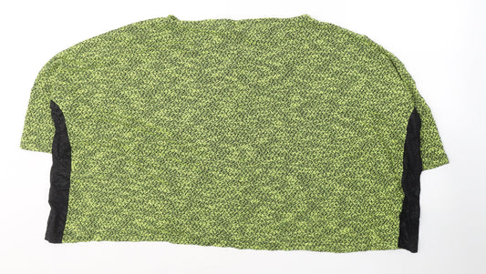 Womens UK Size 10 River Island Green Jersey T-Shirt