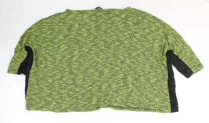 Womens UK Size 10 River Island Green Jersey T-Shirt