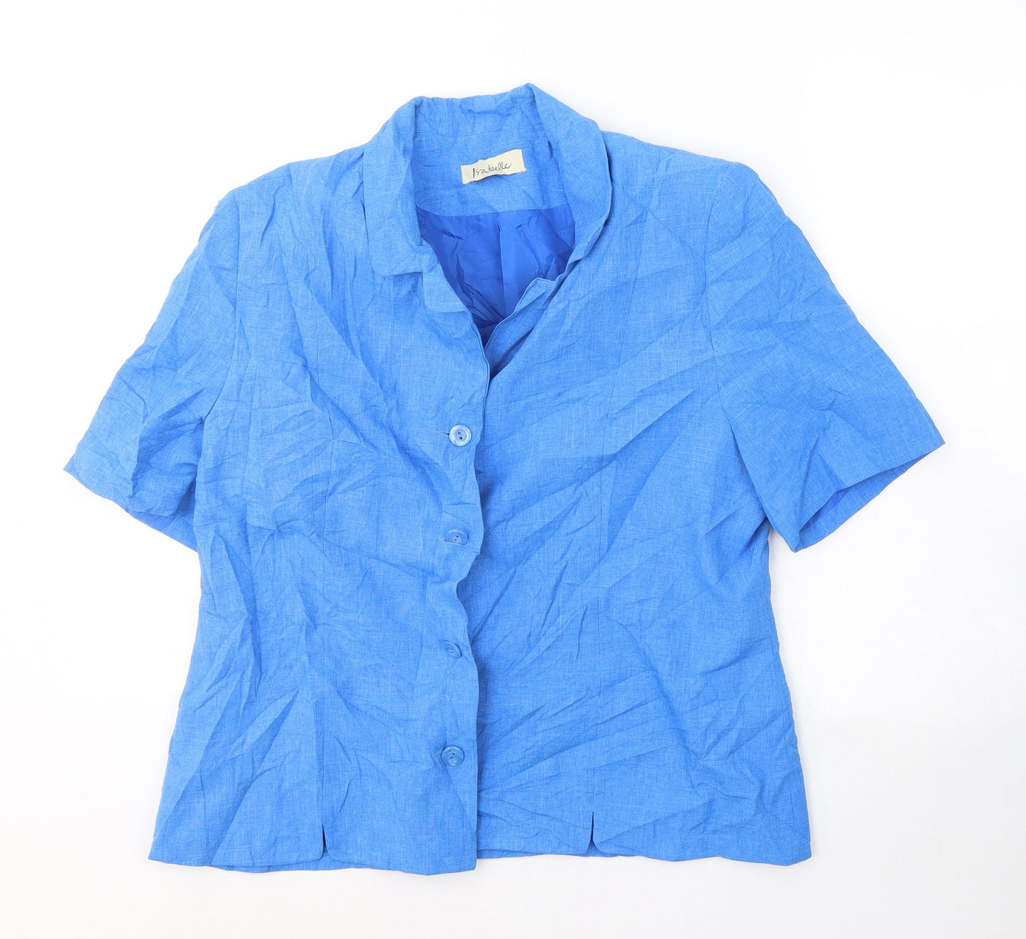 Womens UK Size 16 Isabelle Blue Basic T-Shirt