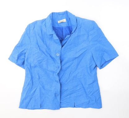 Womens UK Size 16 Isabelle Blue Basic T-Shirt