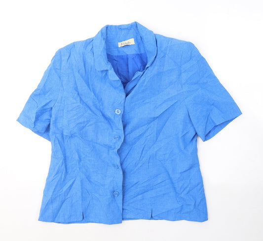 Womens UK Size 16 Isabelle Blue Basic T-Shirt