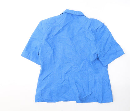 Womens UK Size 16 Isabelle Blue Basic T-Shirt