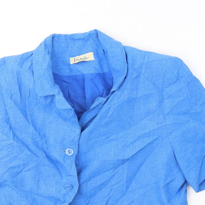 Womens UK Size 16 Isabelle Blue Basic T-Shirt