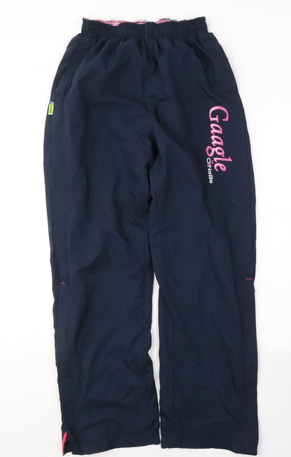 O'Neill Girls Blue  Polyester Sweatpants Trousers Size 13 Years  Regular Tie