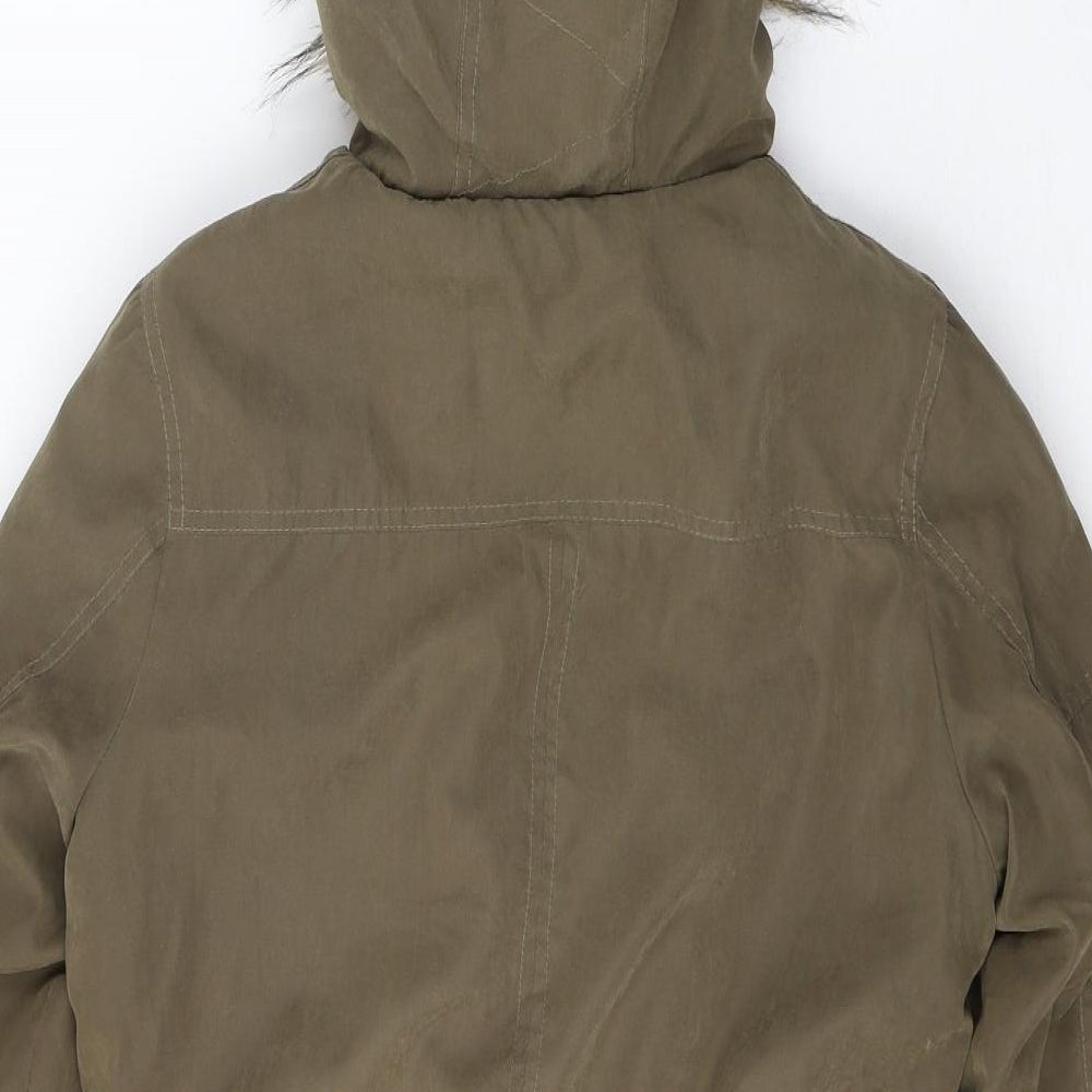 Perisian Womens Green   Trench Coat Coat Size 10  Zip