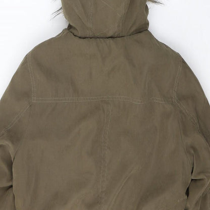 Perisian Womens Green   Trench Coat Coat Size 10  Zip