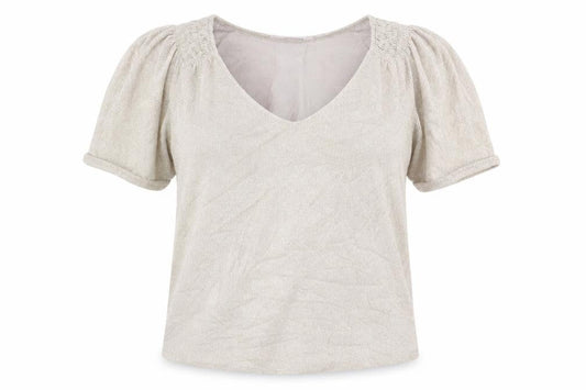 Womens UK Size S Mango Grey Basic T-Shirt