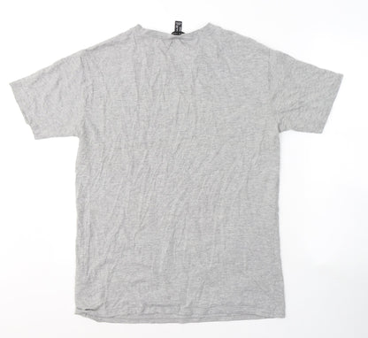 Womens UK Size 10 New Look Grey Basic T-Shirt