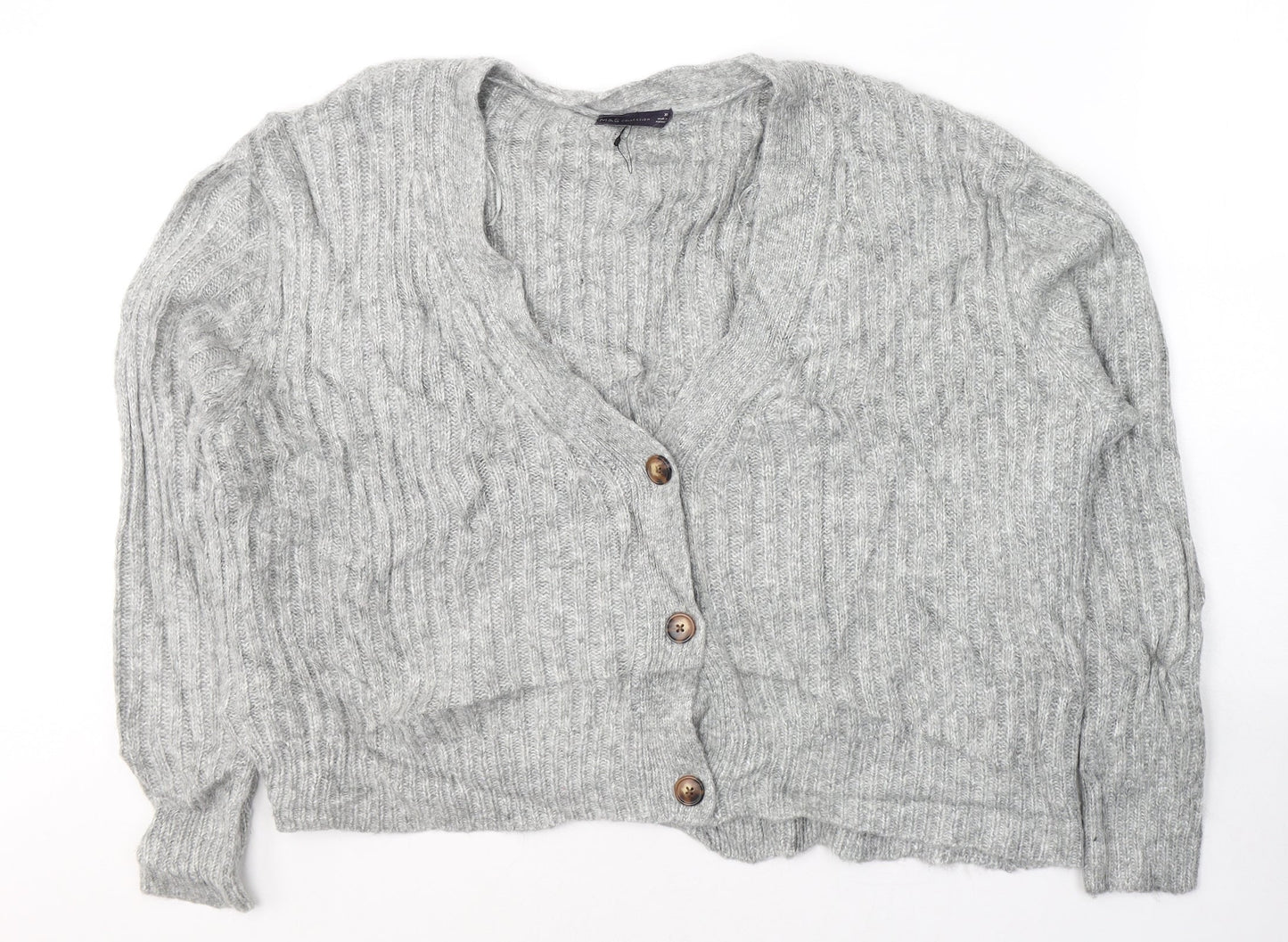 Womens UK Size XL Marks and Spencer Grey Cardigan Jumper