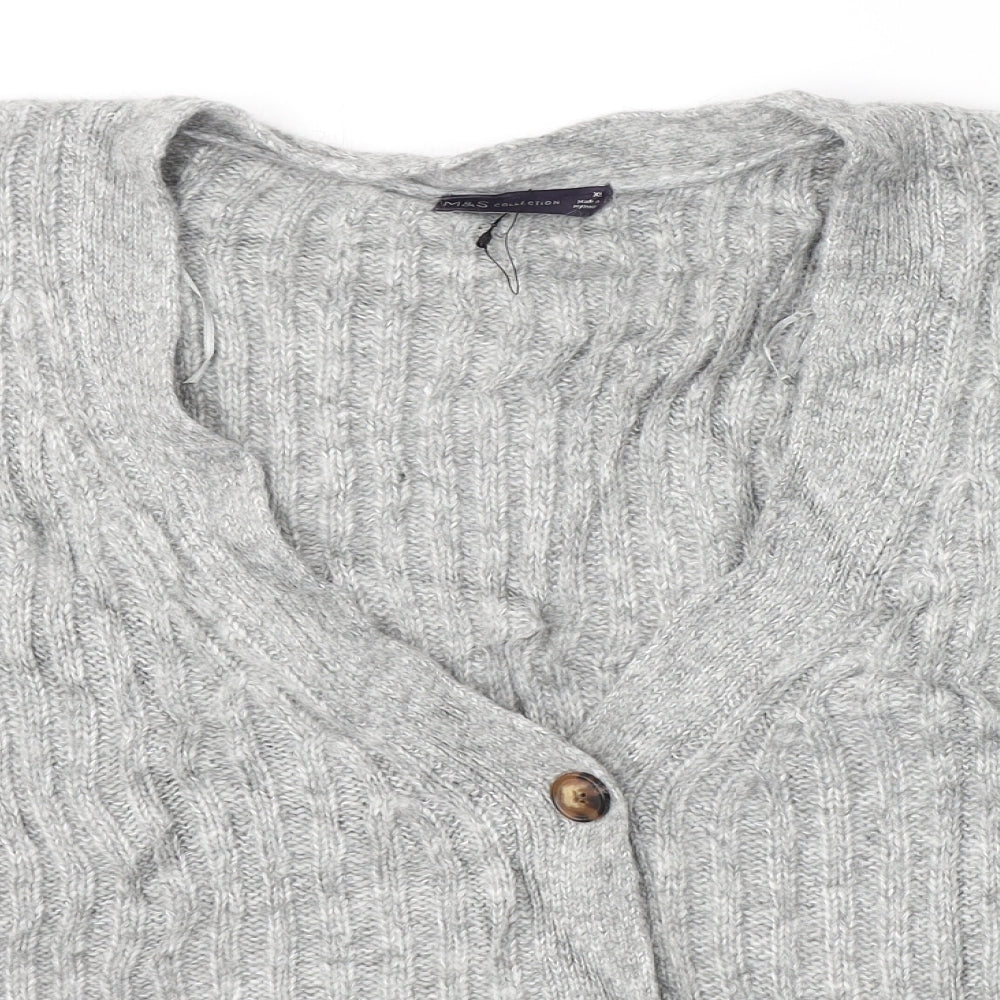 Womens UK Size XL Marks and Spencer Grey Cardigan Jumper
