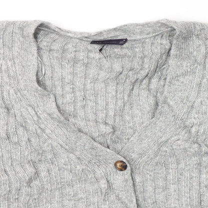 Womens UK Size XL Marks and Spencer Grey Cardigan Jumper