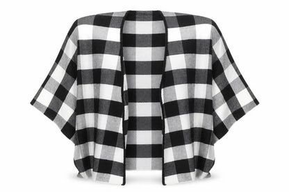 New Look Womens Grey V-Neck Check Acrylic Cardigan Jumper One Size